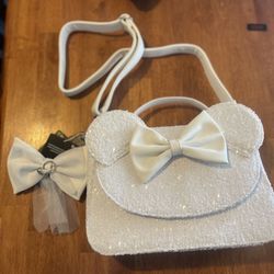 Loungefly Disney Minnie Sequin Wedding Crossbody Bag 