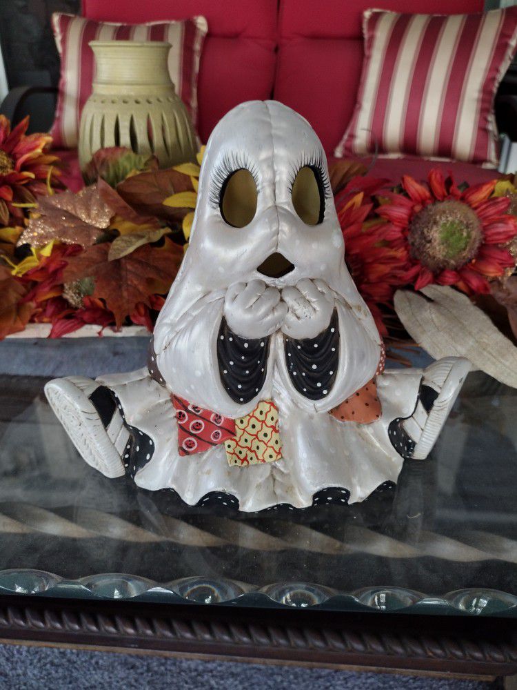 Halloween Ceramic Ghost And Baby Ghost
