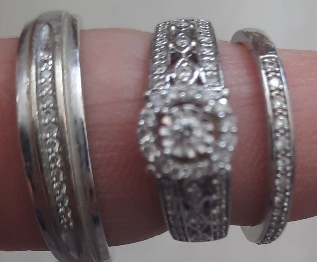 One Set Wedding Ring Diomand