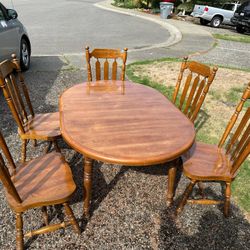 Solid Wood Dining Room Table And Chairs 