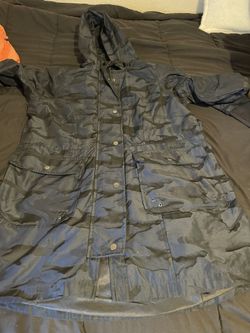 Navy Blue Camo Jacket Size L