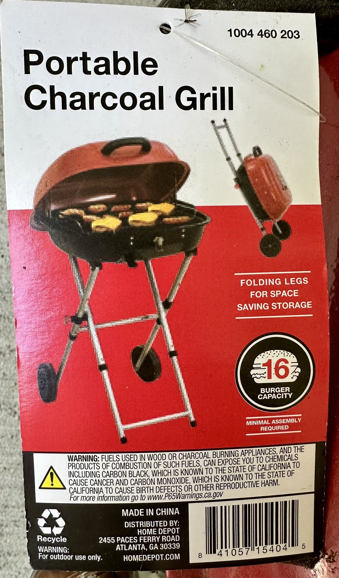 Travel/Portable Charcoal Grill With Wheels And Extras