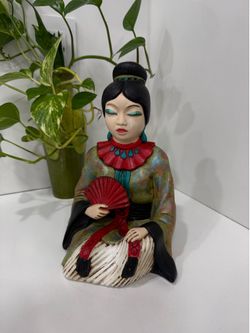 Vintage 1972 Woman in Meditation Position