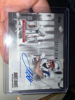 James White Topps Super Bowl LI Certified Autograph Card