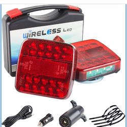 Magnetic Wireless Tail Lights Kit for Trailer, Led Trailer Rear Lights for Truck, Flatbed, Camion, Semi, Rv, 12v Tow Taillights with Turn Signals, Bra