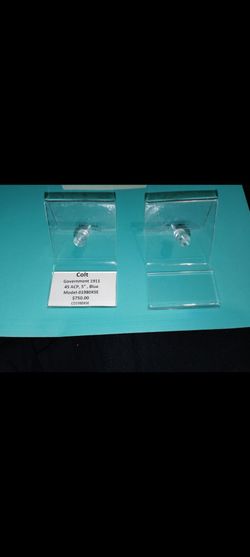 handgun displays with price tag holder