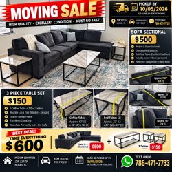 Dark Gray Fabric Sectional Sofa with Chaise