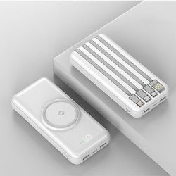 20000mAh Wireless & Magnetic Power Bank Battery Charger for IOS & Android WHITE | Buy Here Or Our eBay Store  (Upto 70% Off Shipment Price In eBay)