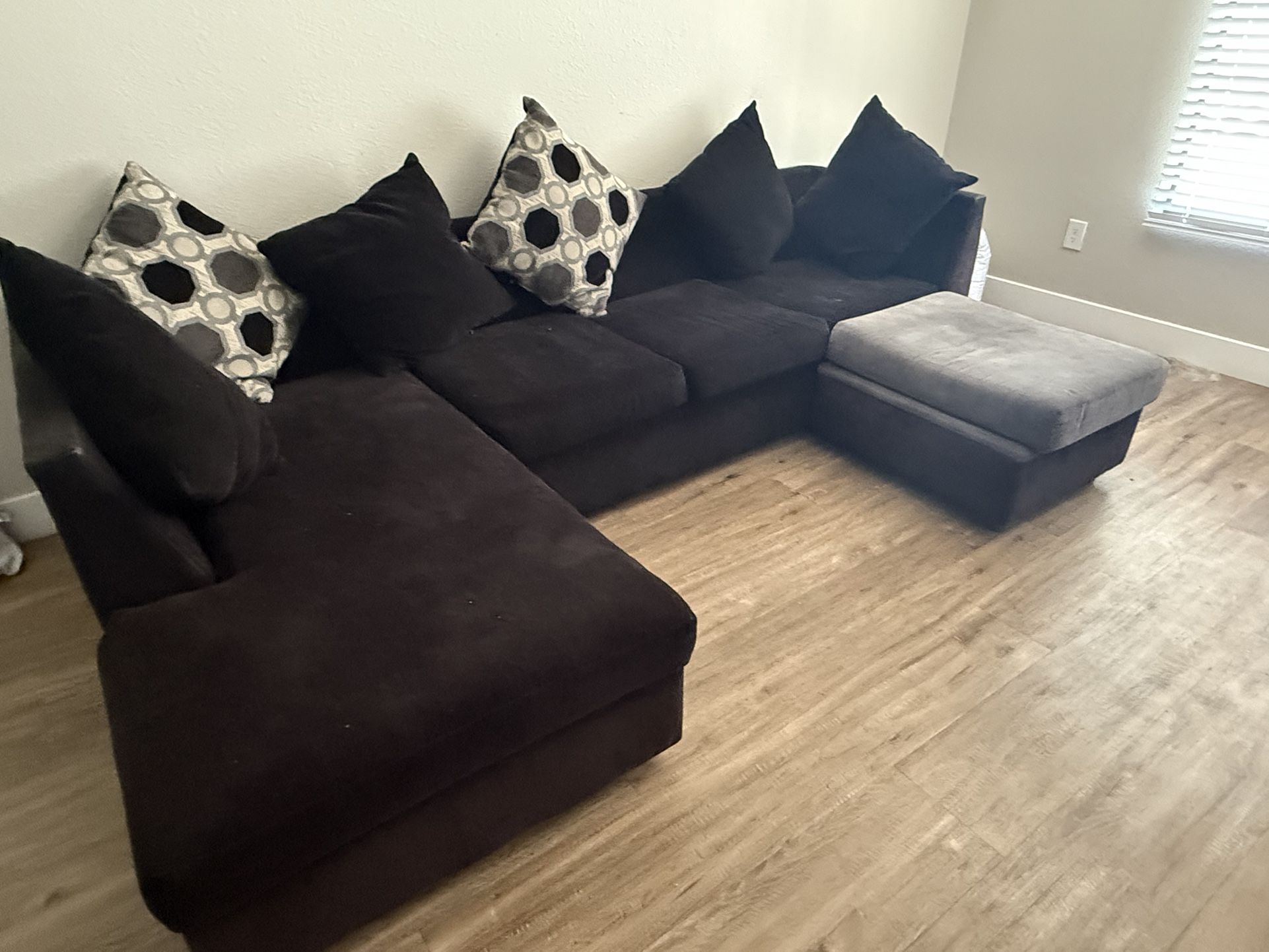 Black & Grey Sectional Couches