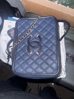 Chanel Filgree Navy 2 Way Bag