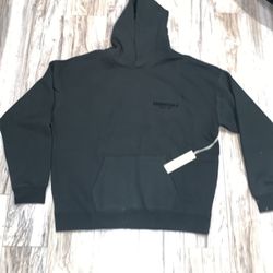 essentials hoodie black on black 
