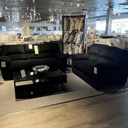 Black Couch And Loveseat 