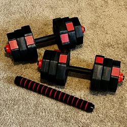 Dumbbell Weight Set Adjustable Women Men Fitness Exercise To Barbell