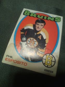 Vintage 1971 Topps hockey/Phil Esposito card #20/Boston bruins