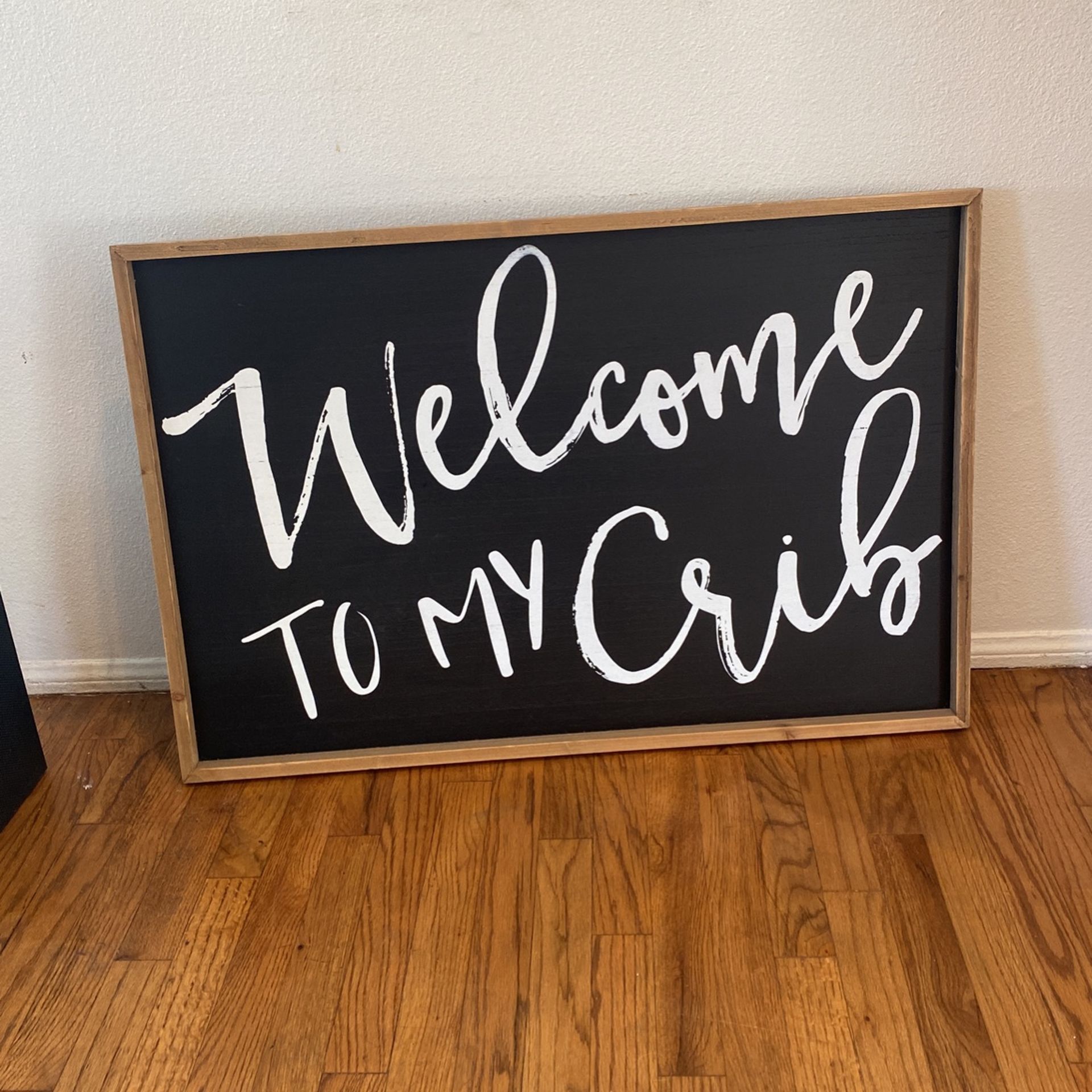 welcome to my crib wall sign