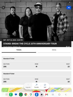 Staind Concert Tickets