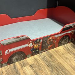 Firetruck Toddler Bed With Mattress