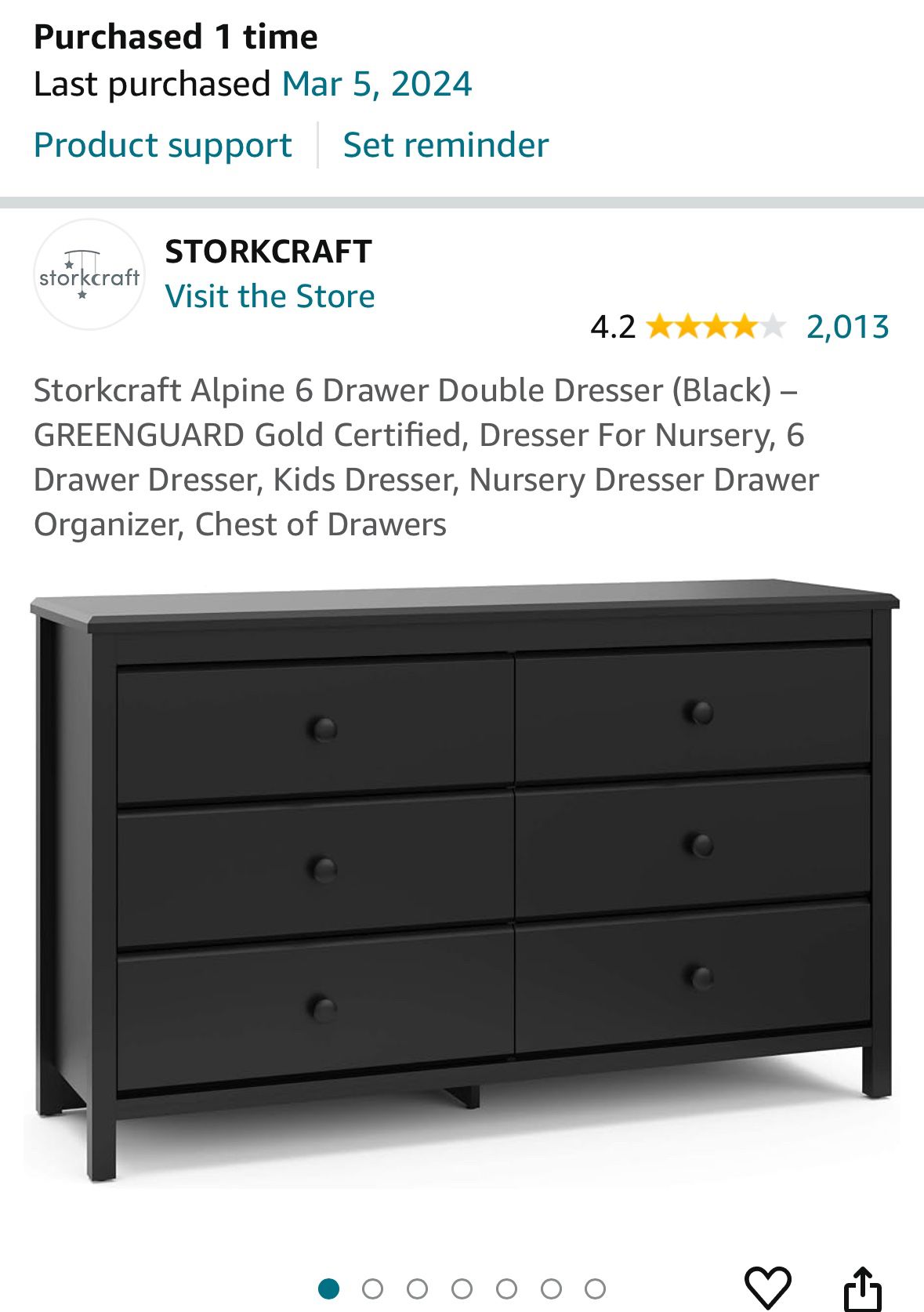 Storkcraft Nursery Dresser