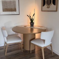 2 White dining room chairs (plus a third for free if you want them)