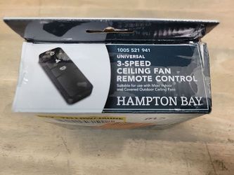 Hampton Bay Universal 3-speed Damp Rated Ceiling Fan Remote Control with Dimming