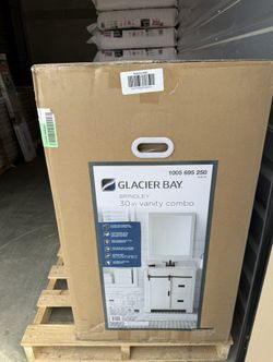 Glacier Bay Brindley 30 in. Single Sink Freestanding White Bath Vanity 