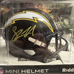Shawne Merriman Signed Los Angeles Chargers Riddell Speed Mini Helmet Beckett