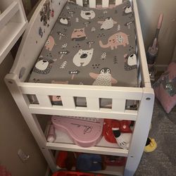 Changing Table And diaper Organizer 