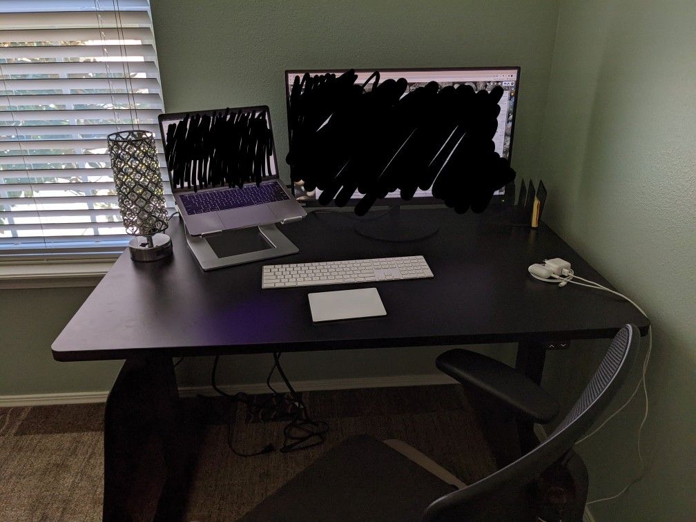 Electric Height Adjustable Standing Desk - Black