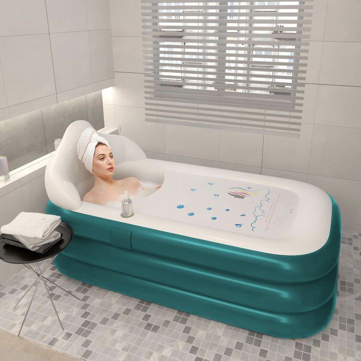 Mobile Bathtub,Portable Bathtub,Foldable Bathtub,Easy To Inflate＆Drainage,Freestanding