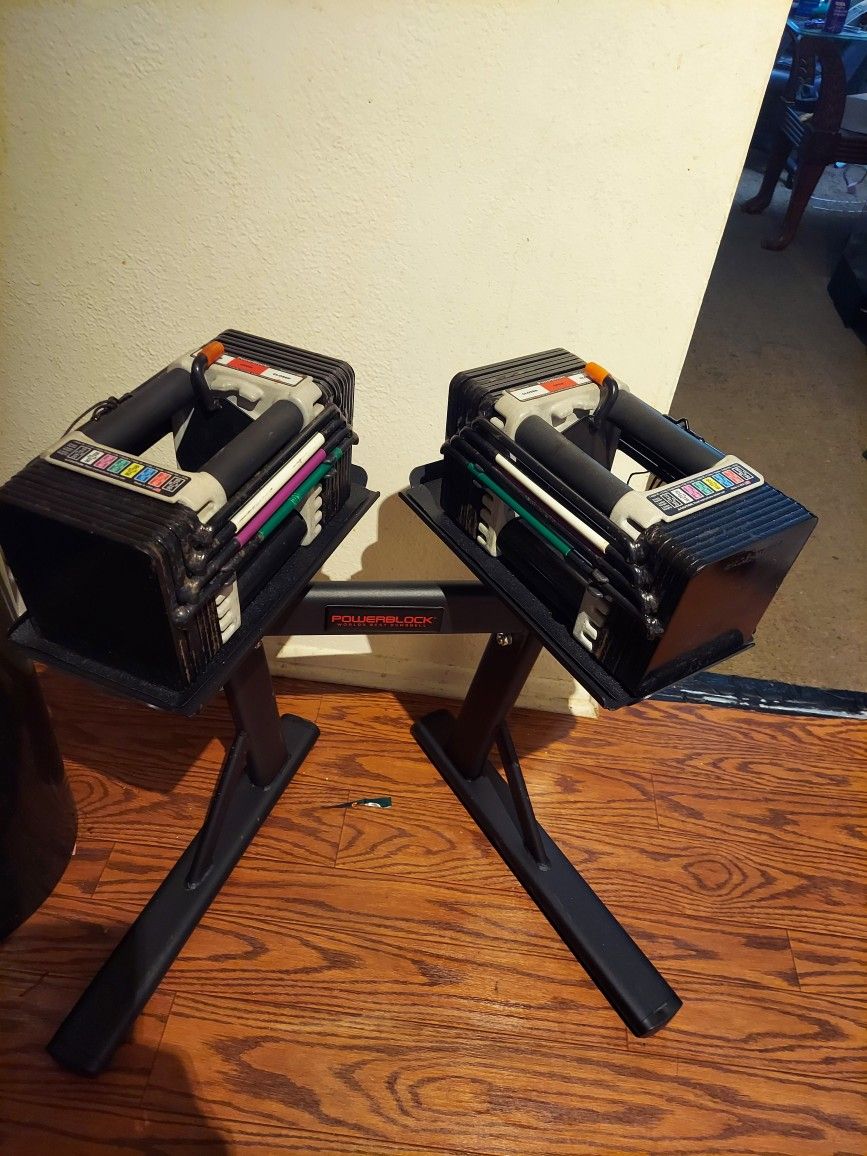 Powerblock Adjustable Dumbbells With Stand 