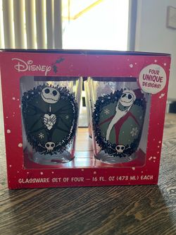 Nightmare Before Christmas glass cups