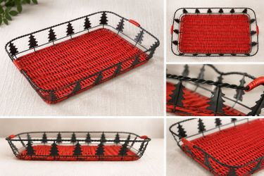 Set of 2 Festive Christmas Serving Trays