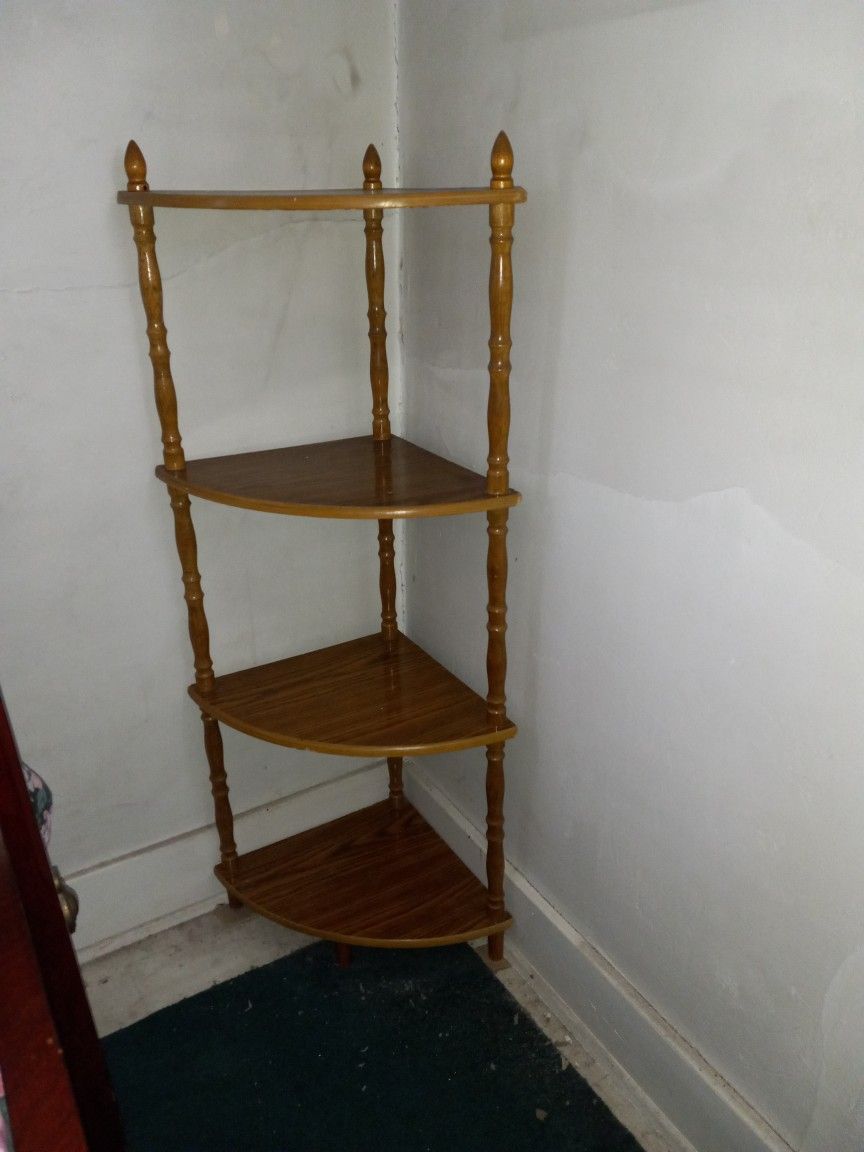 Vintage Corner Shelf 4 Shelves