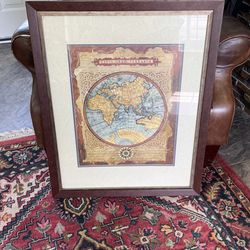 Antique Wall Decor Global Map ll