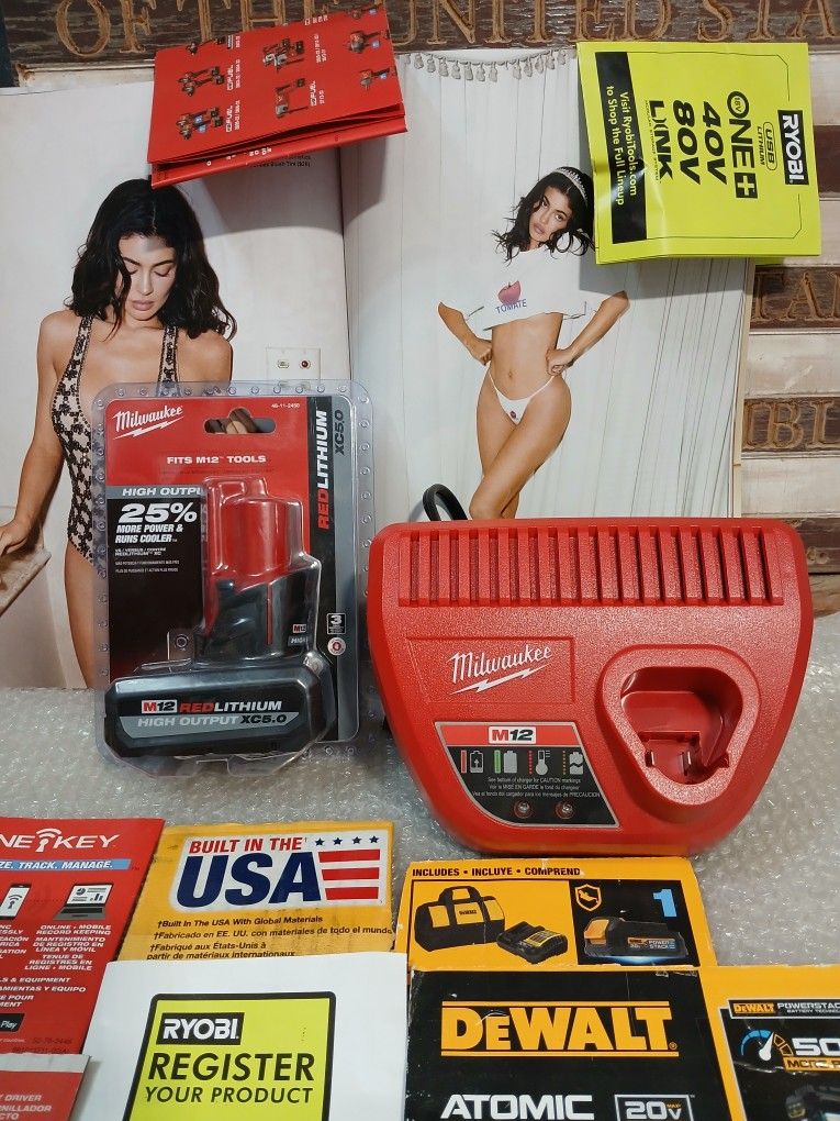 NEW MILWAUKEE M12 HIGH OUTPUT BATTERY AND CHARGER