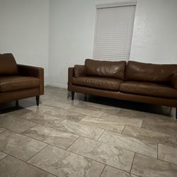 Leather Sofa Set