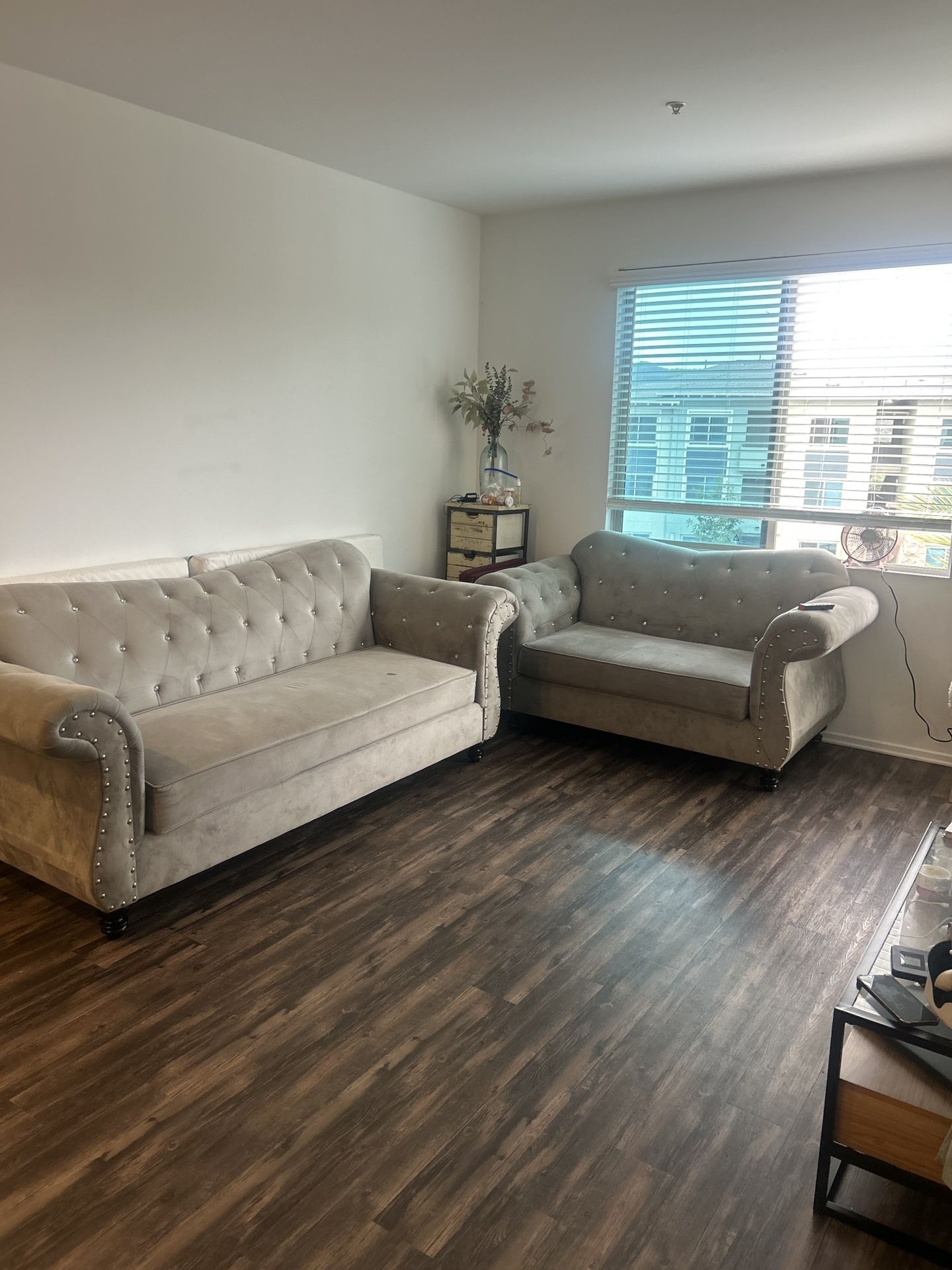 Grey couches