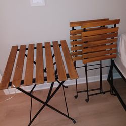 Wood Chairs And Table Set 