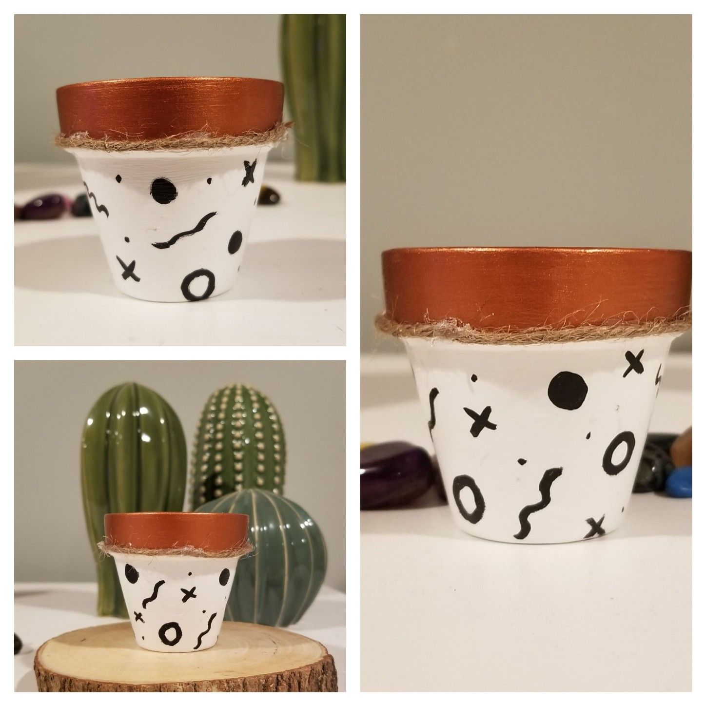 Mini terracotta pot - Mid century design