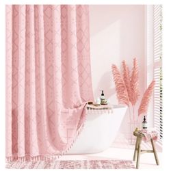Pink Shower Curtain 72x96in