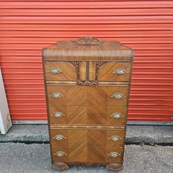 Antique Art Deco 5 Drawer Dresser For Sale $300