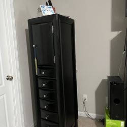 Jewelry Stand Drawers Mirror