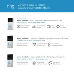 Ring Video Doorbell - Built in Rechargeable Battery or Hardwired Smart Video Doorbell Camera - Satin Nickel

(NEGOTIABLE) (NEW)