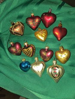 Christopher Radko heart ornaments.