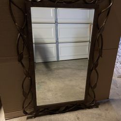 4 Decorative Mirrors ..metal trims