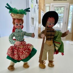 Vintage Set Of Handmade Portugal Dolls. 