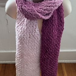 NWT Handmade Lot of 2 Scarfs, Shawls Different Shades of Pink Super Soft Long  