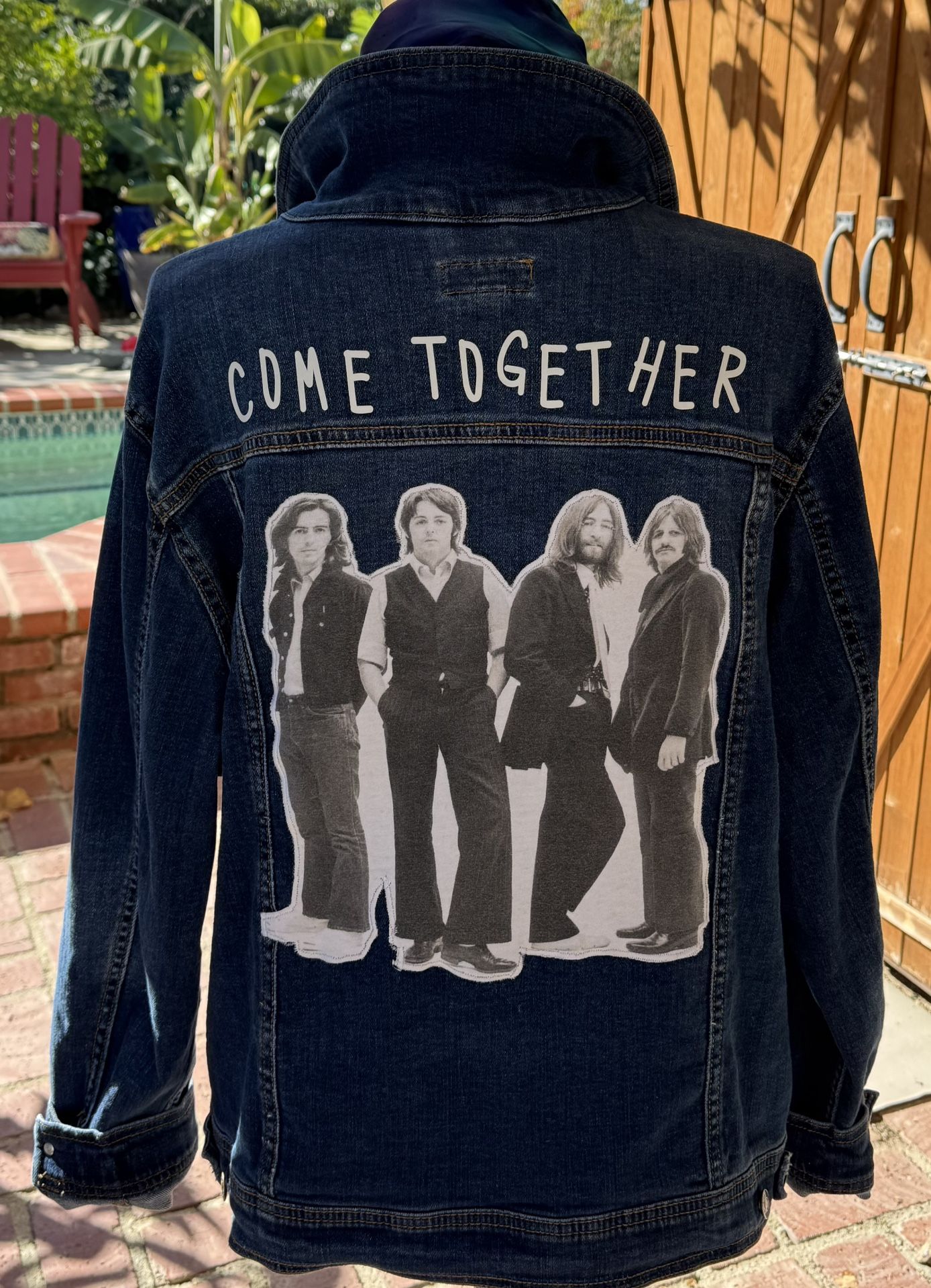 Women's Beatles "Come Together" Denim Jean Jacket-2X