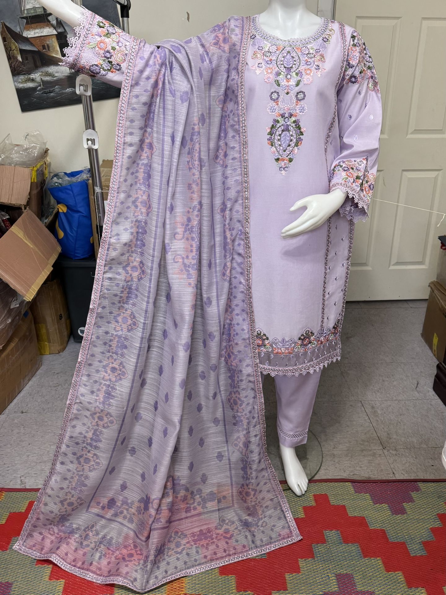 Pakistan Cotton Embroidered Dress