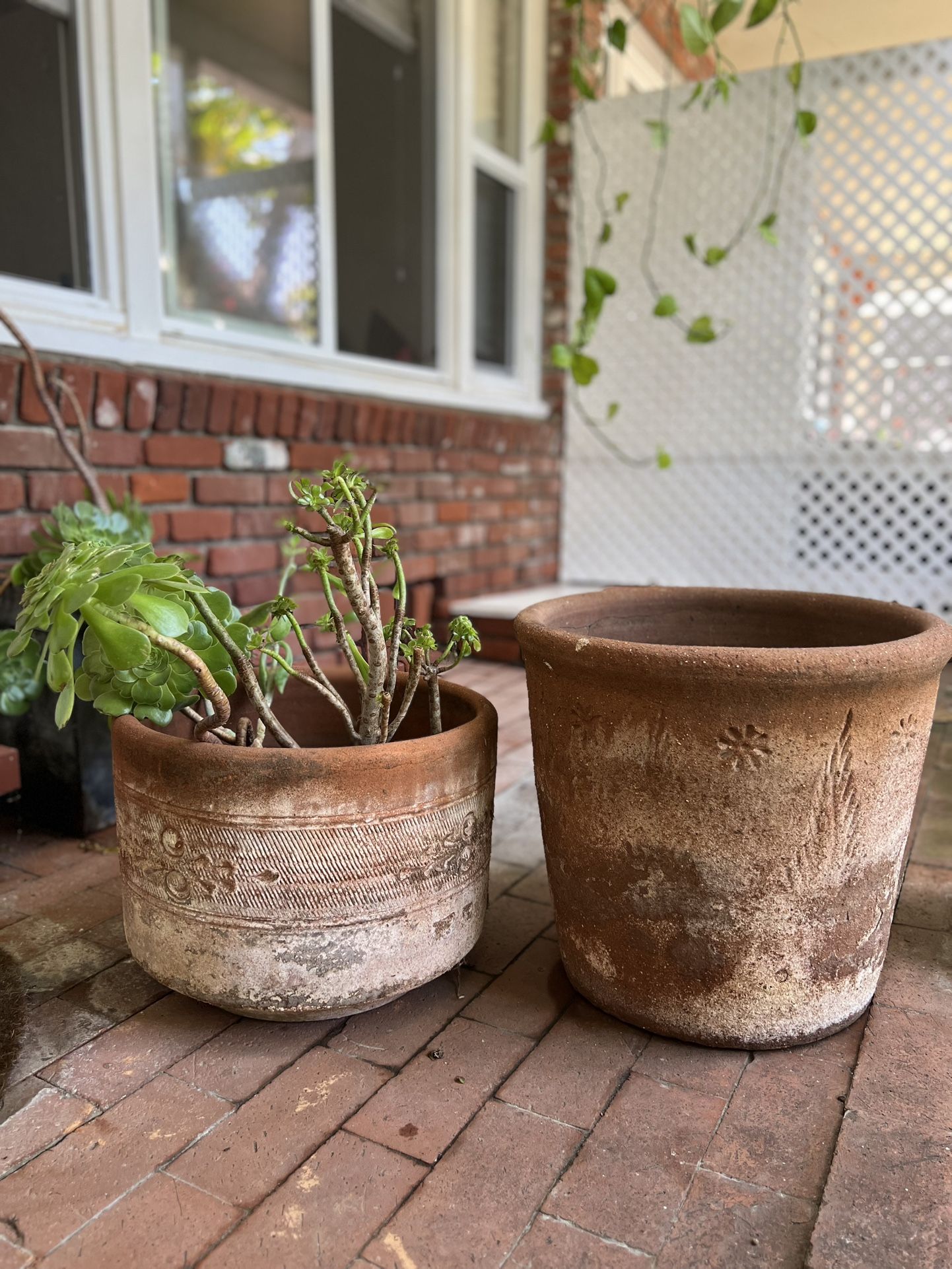Ceramic Exterior Pots -18” & 16”